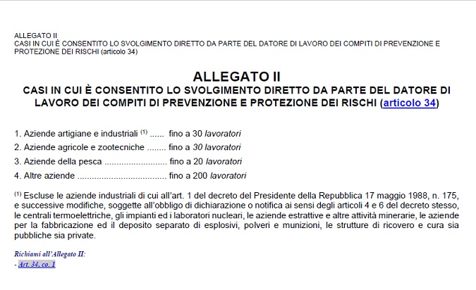 Per svolgere l'incarico di RSPP il datore di lavoro deve aver frequentato il corso di formazione specifico.